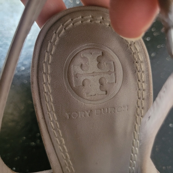 Tory Burch Rosalind Slingback Kitten Heels in Beige - Picture 8 of 10